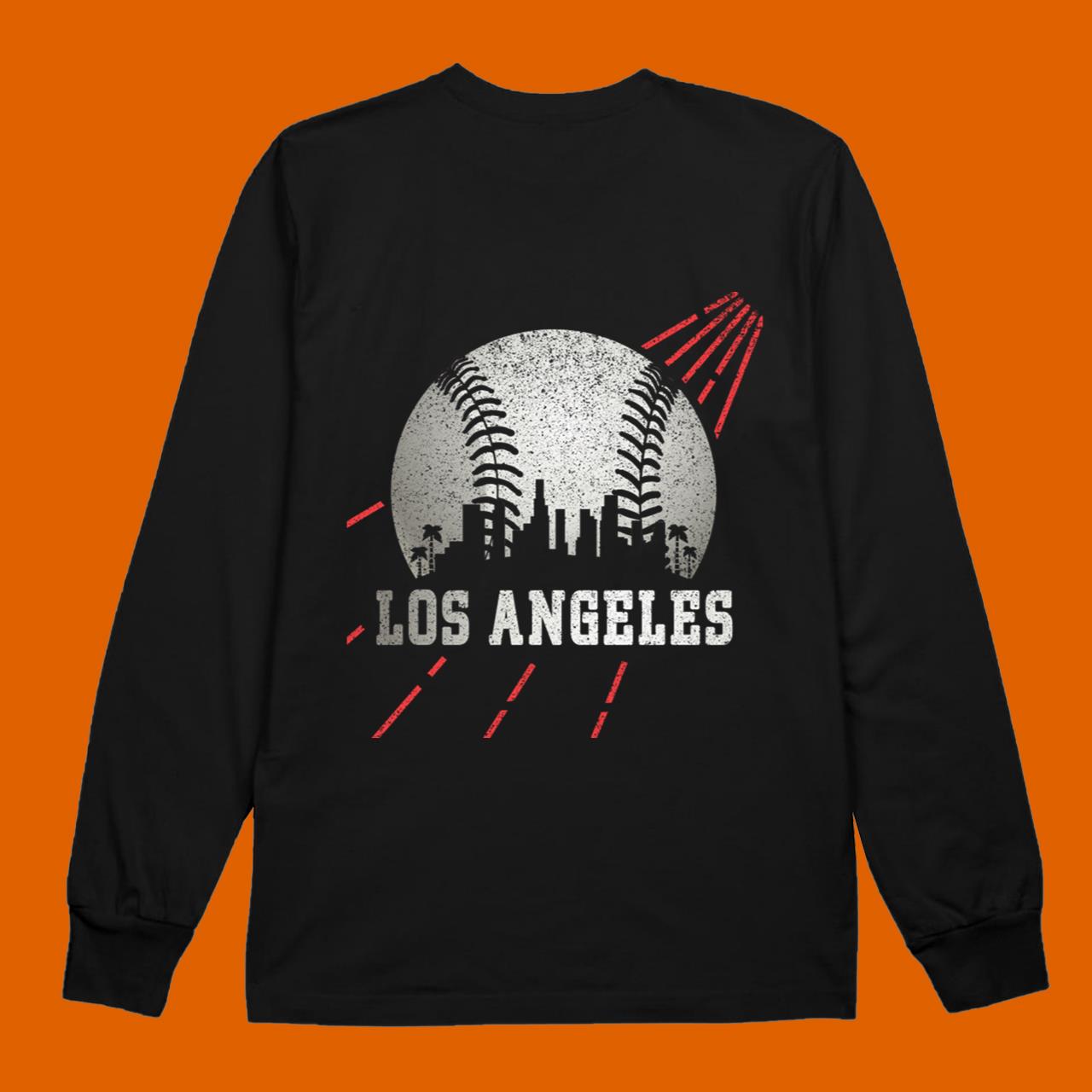 Los Angeles LA City Skyline Baseball Vintage Gameday Dodger T-Shirt