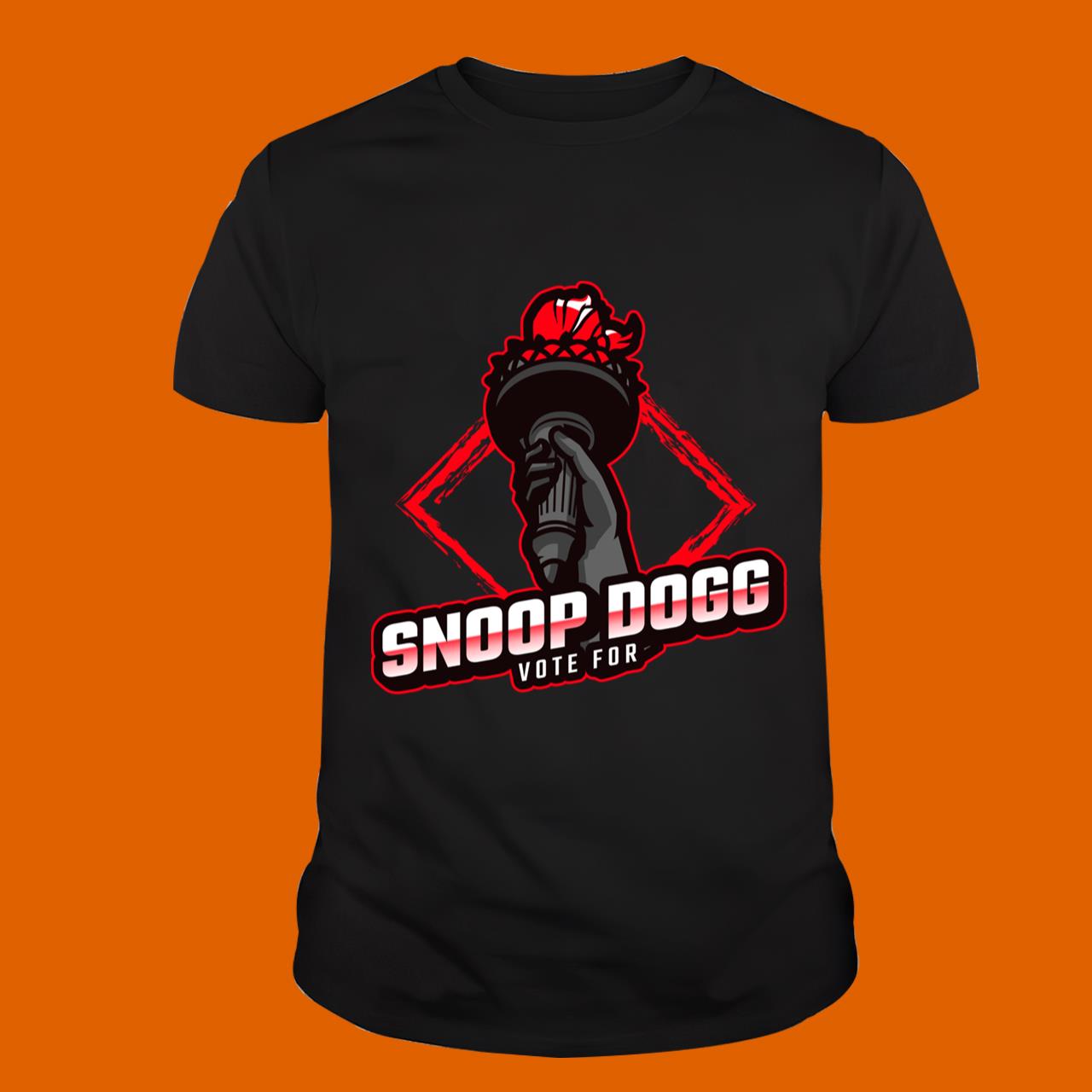 Vote For Snoop Dogg USA Presidential Election Fiery Red Elevated Nation Flame Classic T-Shirt