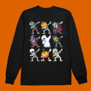 Dabbing Halloween Boys Skeleton Zombie Scary Sweatshirt