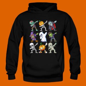 Dabbing Halloween Boys Skeleton Zombie Scary Hoodie