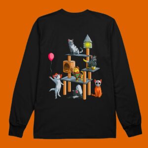 Funny Cat Horror Movies Cute Halloween Sweatshirt