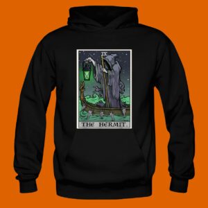 The Hermit Tarot Card Gothic Halloween Hoodie