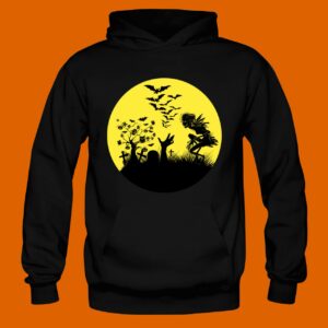 Vintage Pumpkin Scene Halloween Classic Hoodie