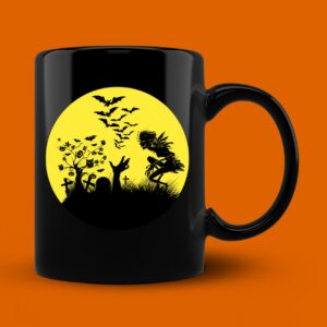 Vintage Pumpkin Scene Halloween Classic Mug