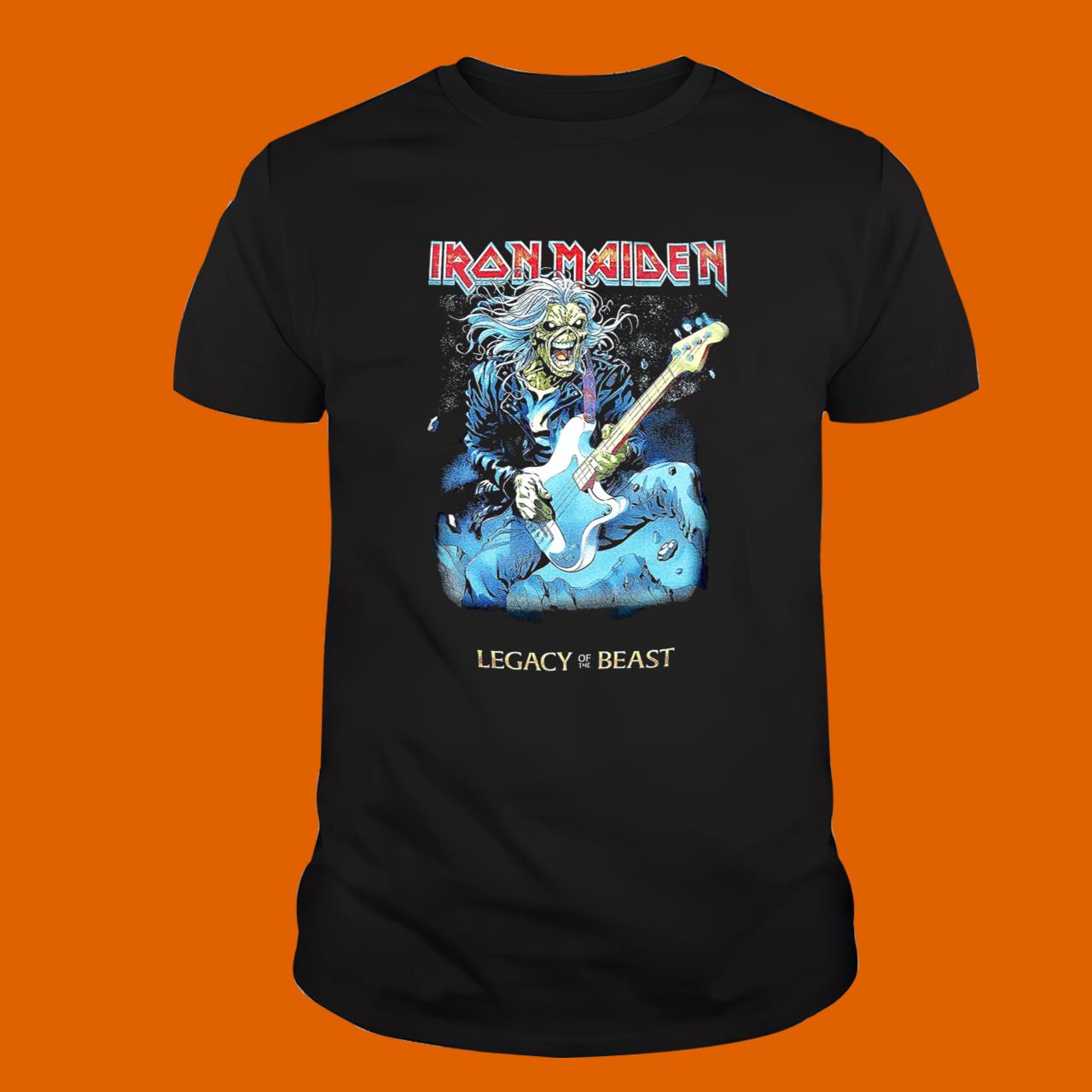 Black T-Shirt Iron Maiden Eddie Bass