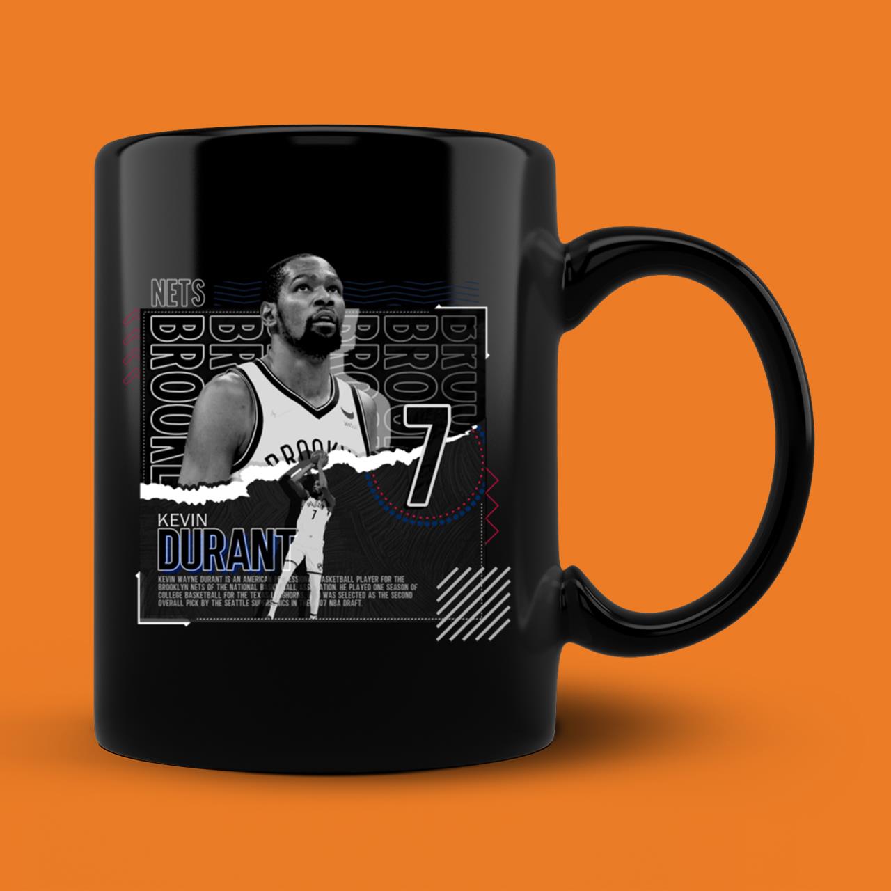 Kevin Durant Basketball Paper Poster Nets Mug