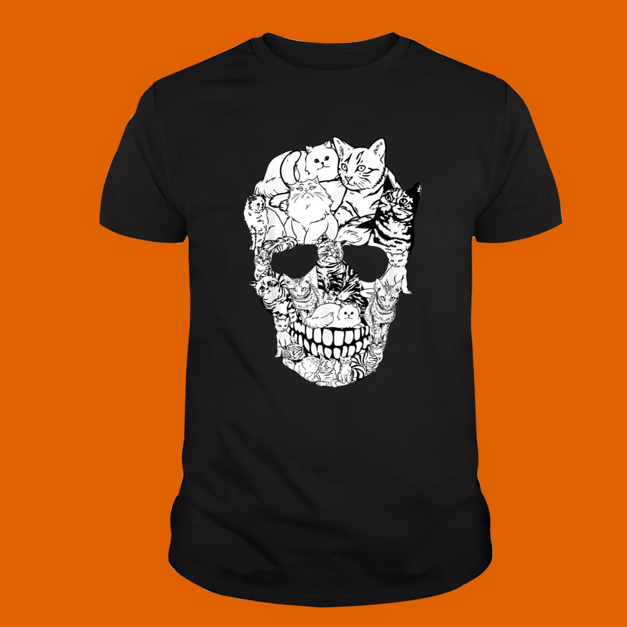 Kitty Skeleton Halloween Costume Skull Cat T-Shirt
