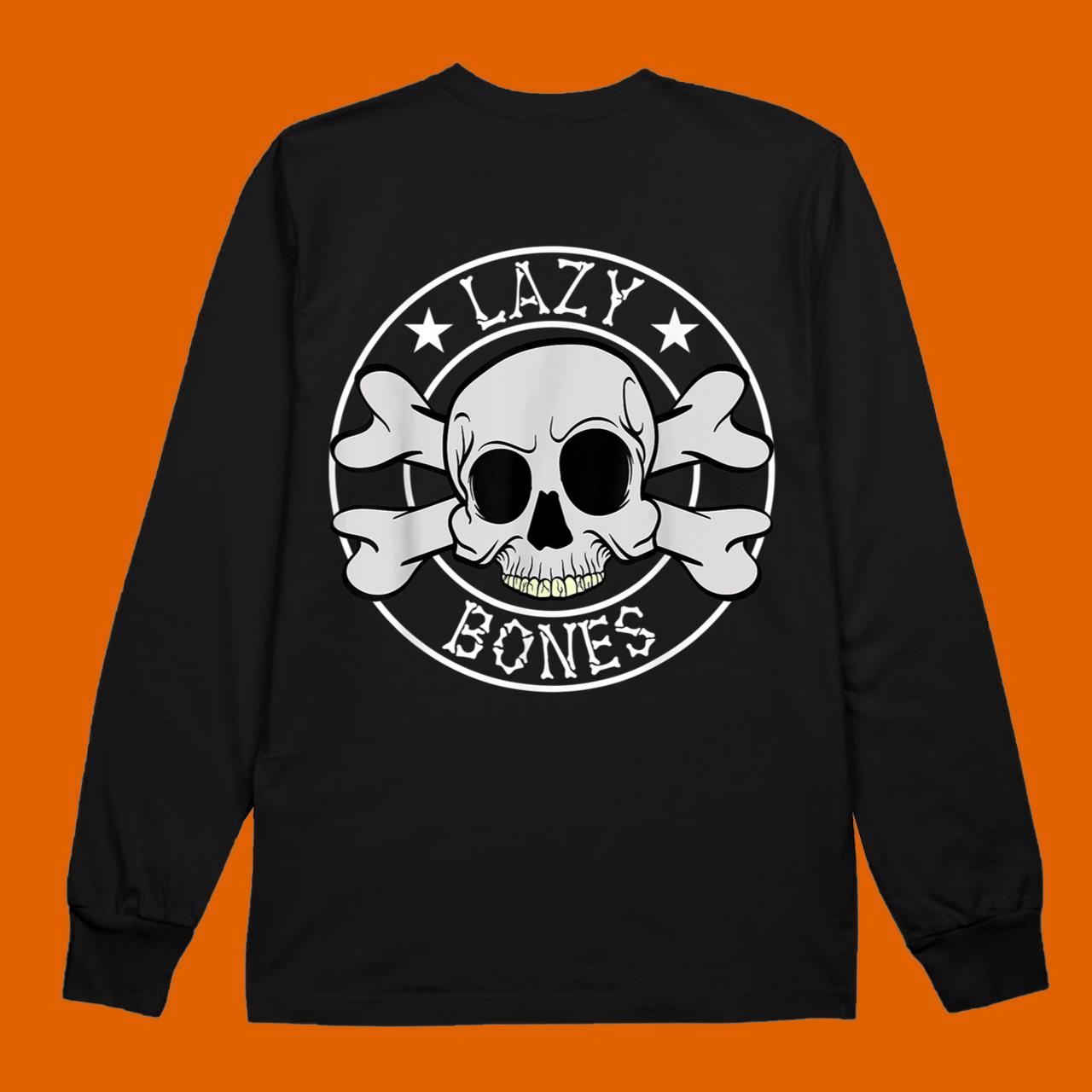 Lazy Bones Skeleton Halloween Costume Horror Movies T-Shirt