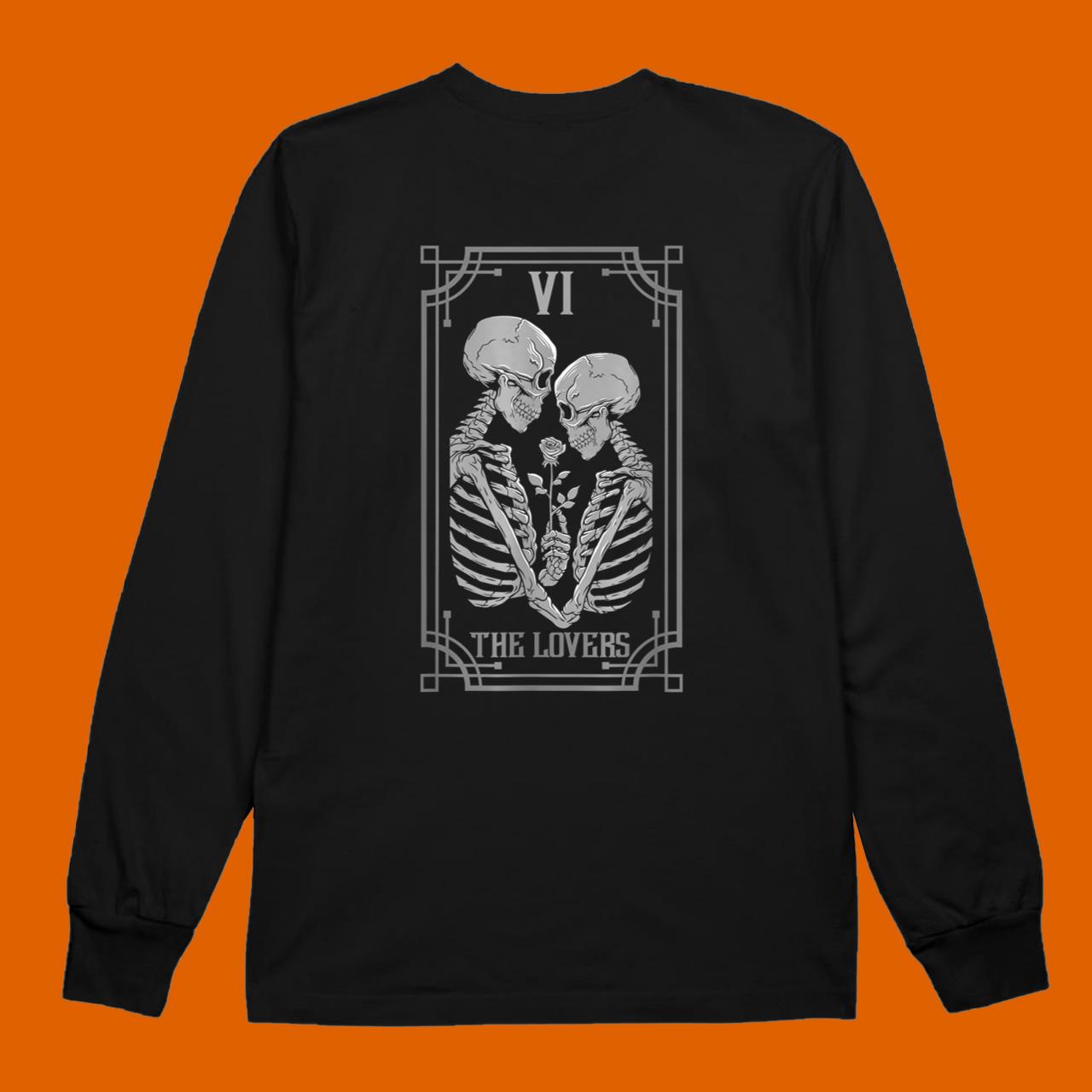 The Lovers Tarot Card Occult Goth Halloween T-Shirt