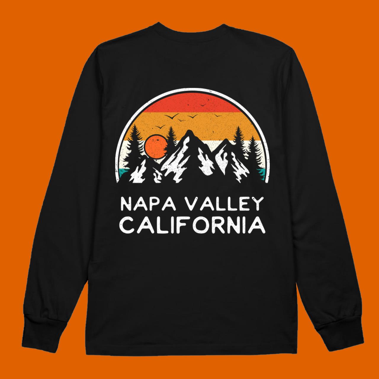 Vintage Napa Valley California Mountains Hiking Souvenir T-Shirt