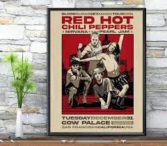 Blood Sugar Tour Red Hot Chili Peppers Sock Poster