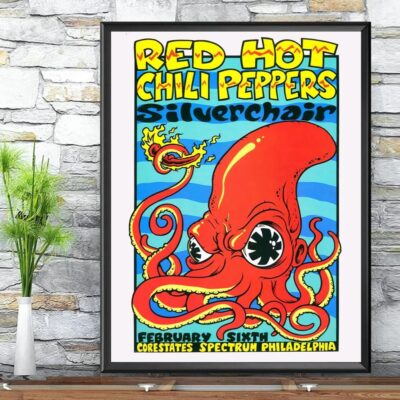 Red Hot Chili Peppers Sock Poster Rock Concert Philadelphia