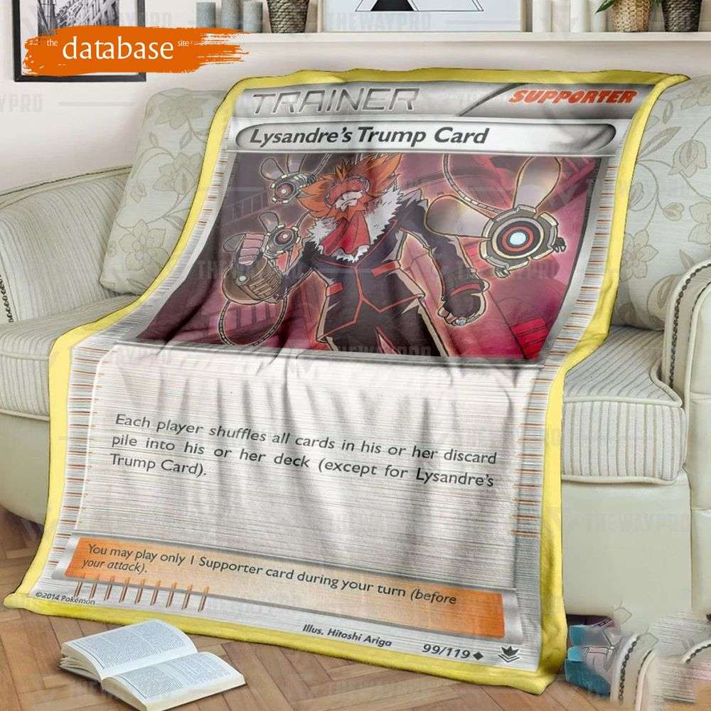 Anime Pokemon Lysandres Trump Card Phantom Forces Pokemon Card Blanket