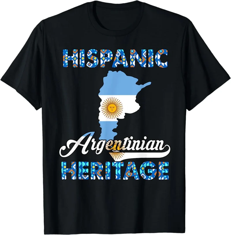 Argentina Flag Hispanic Heritage Month Argentinian Pride Hispanic Heritage Month T-Shirt