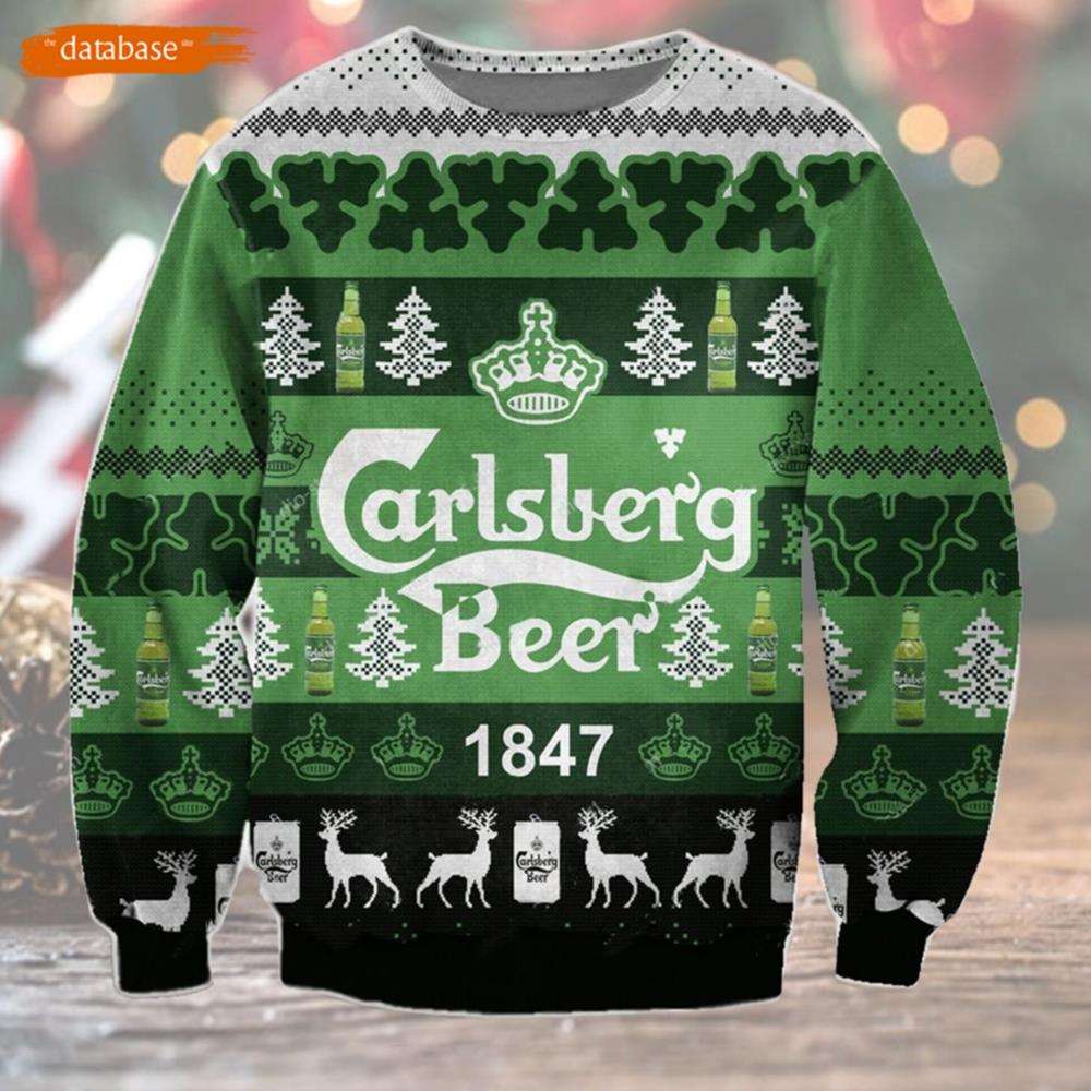 Carlsberg Beer Ugly Christmas Sweater Unisex
