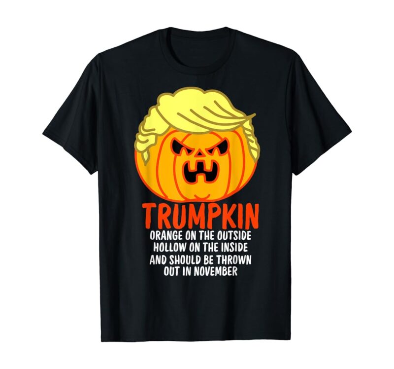 Halloween Trumpkin T-Shirt Funny Donald Trump Pumpkin Political