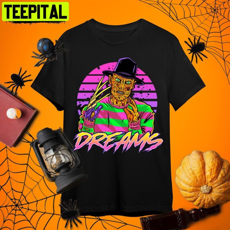 Horror Character Synth Dreams Freddy Krueger Shirt