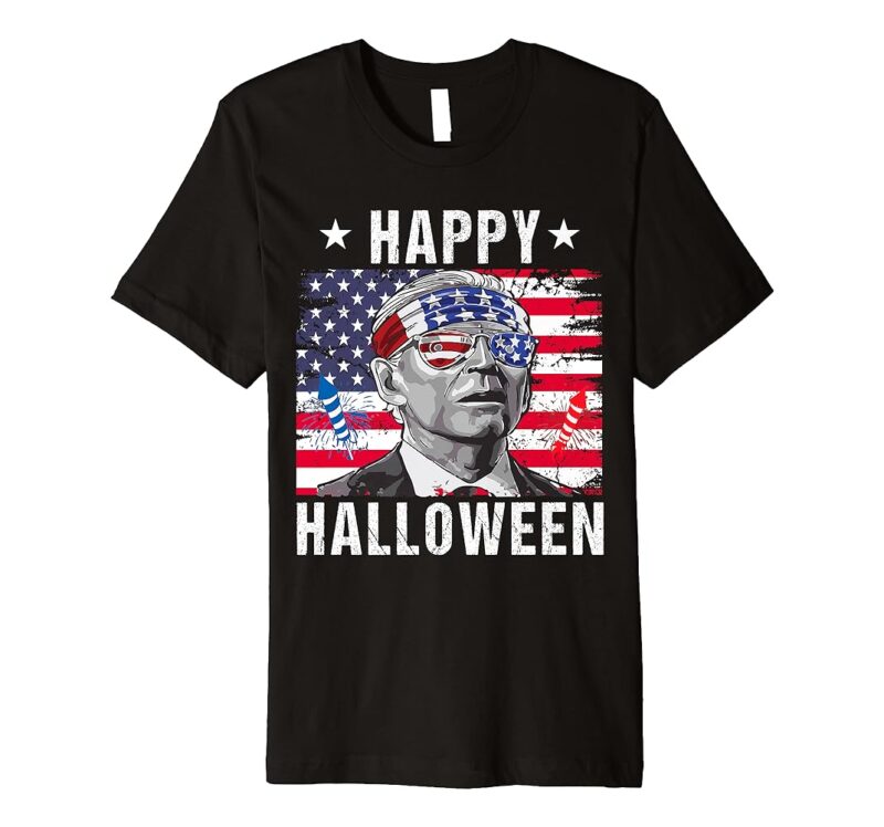 Joe Biden Halloween T-Shirt Joe Biden Happy Halloween American Flag 4Th Of July