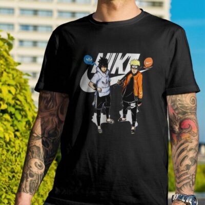 Nike Naruto T-Shirt And Sasuke Adidas Anime For Fan