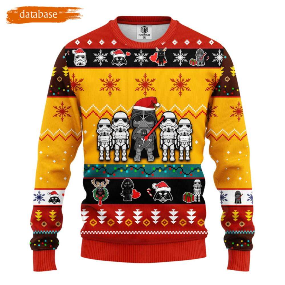 Star Wars Cute Ugly Christmas Sweater Yellow 2