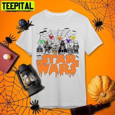 Trick or Treat Star Wars Halloween T shirt Baby Yoda And Friends