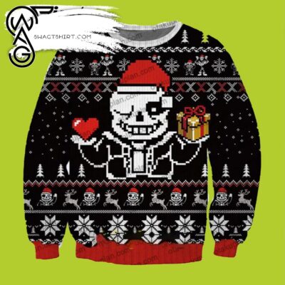Undertale Sans 3D Print Horror Ugly Christmas Sweater