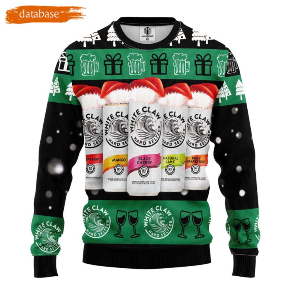 White Claw Beer Ugly Christmas Sweater Amazing Gift Idea Christmas Gift