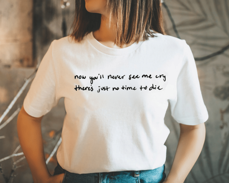 Billie Eilish Lyrics Glock Tucked Big T-Shirt