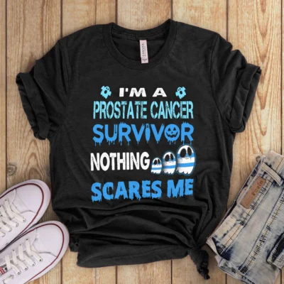 Funny Halloween Cancer Prostate Survivor Breast Cancer Awareness T-Shirt Vintage