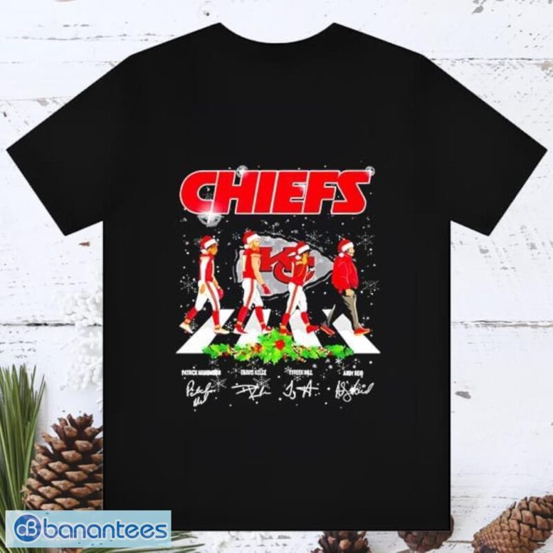 Kansas City Chiefs Christmas Abbey Road Signatures T-Shirt