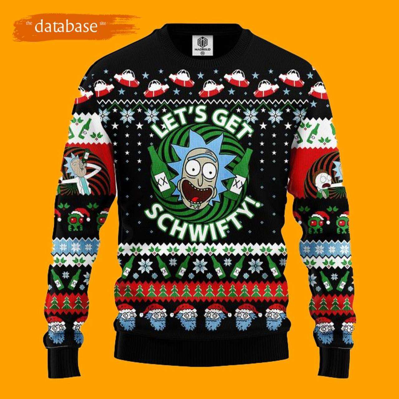 Lets Get Schwifty Rick And Morty Ugly Christmas Sweater