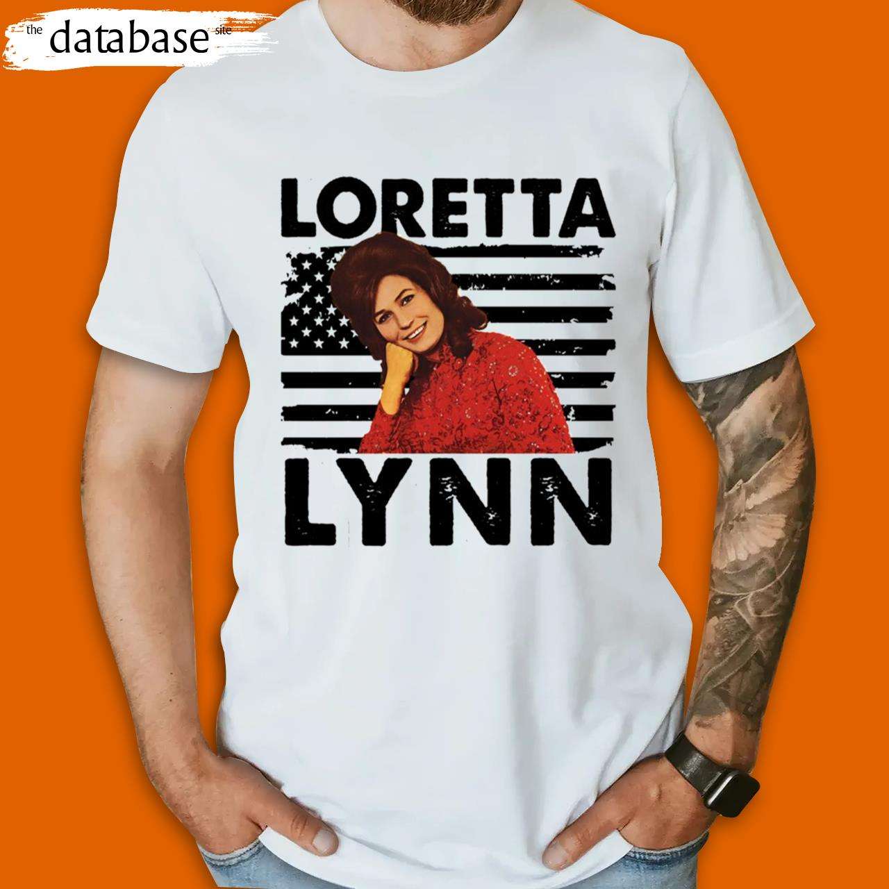 Loretta Lynn Singer Songwriter Loretta Lynn T-shirt American Flag Legend Retro Vintage
