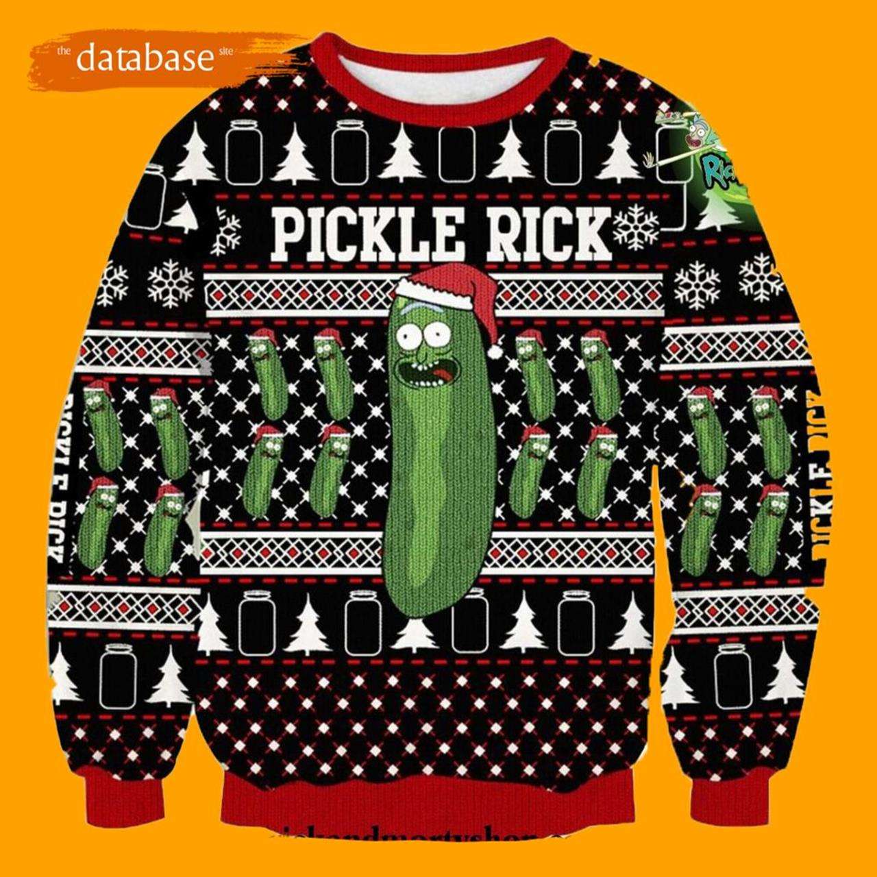 Pickle Rick Christmas Style Special Rick And Morty Ugly Christmas Sweater
