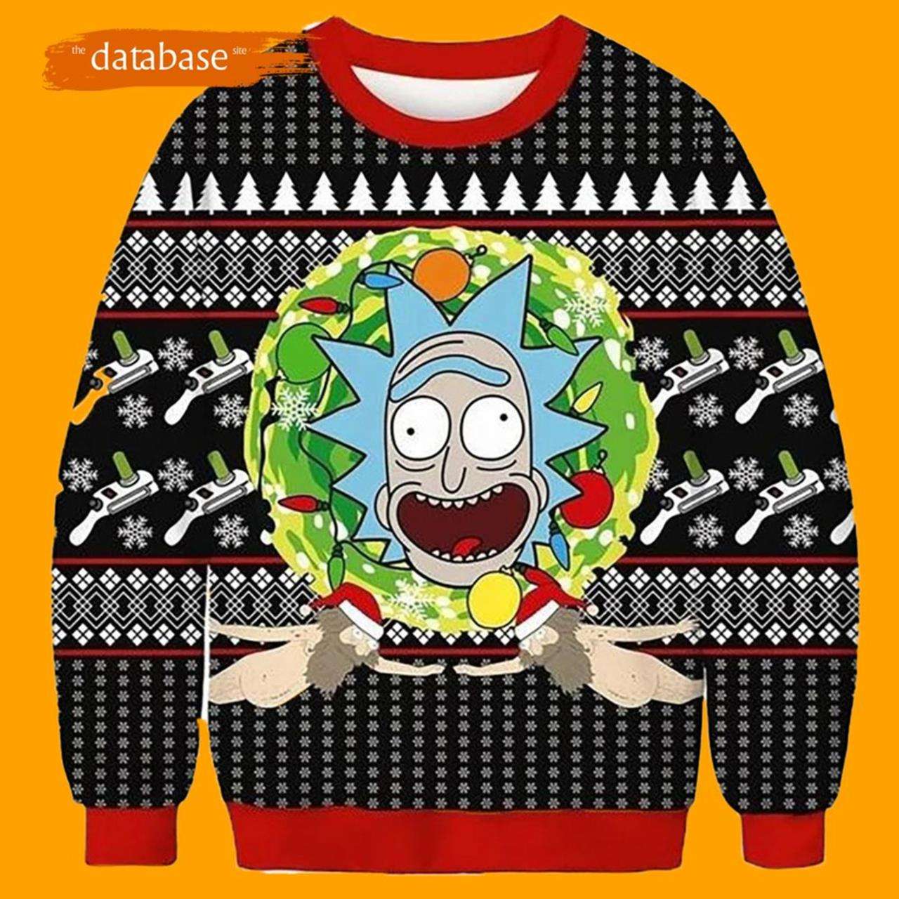 Rick And Morty Ugly Christmas Sweater Rick & Morty Fan Gift