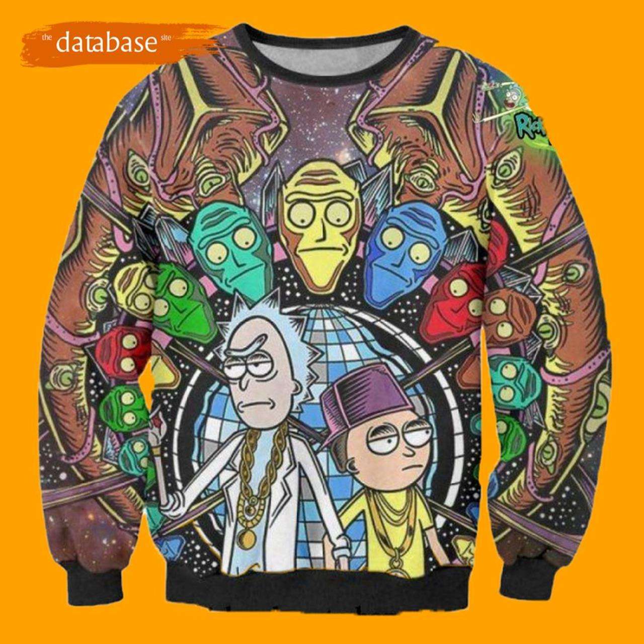 Rik And Mozty Infinity Stones Rick And Morty Ugly Christmas Sweater