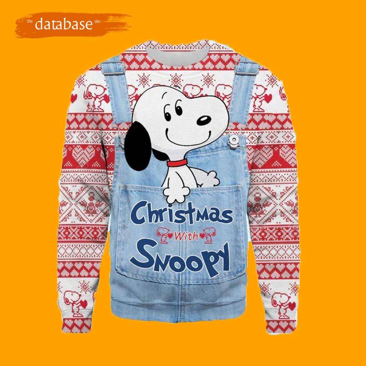 Snoopy Christmas Ugly Sweater Christmas With Snoppy Christmas Patter