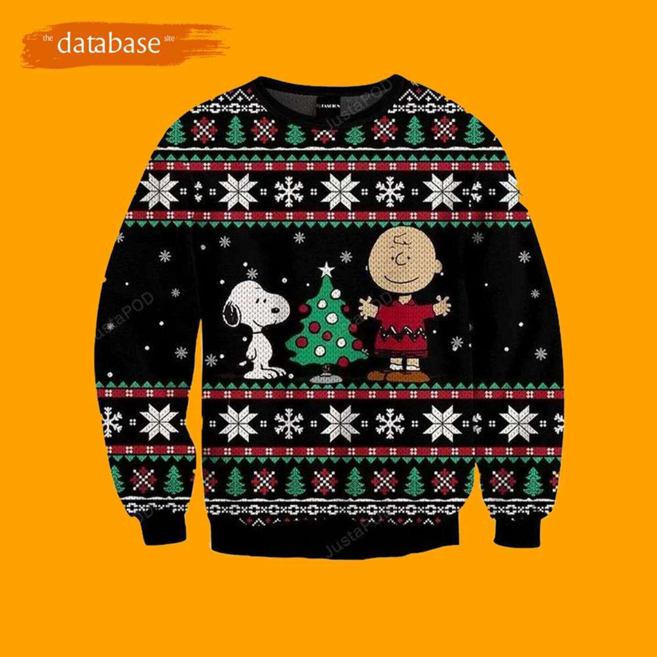 Snoopy Ugly Christmas Sweater Charlie Brown and Snoopy