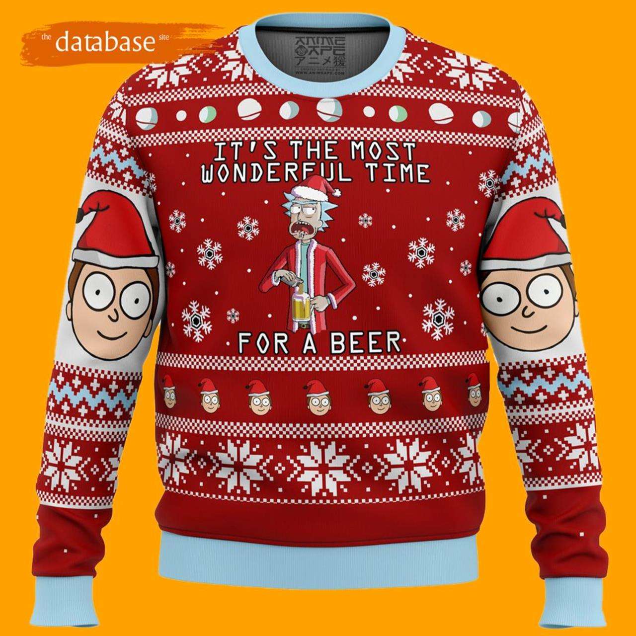 Time For A Beer Rick And Morty Ugly Christmas Sweater