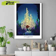 Little Mermaid Poster Ariel’s Kingdom Atlantica Movie Poster Wall Art